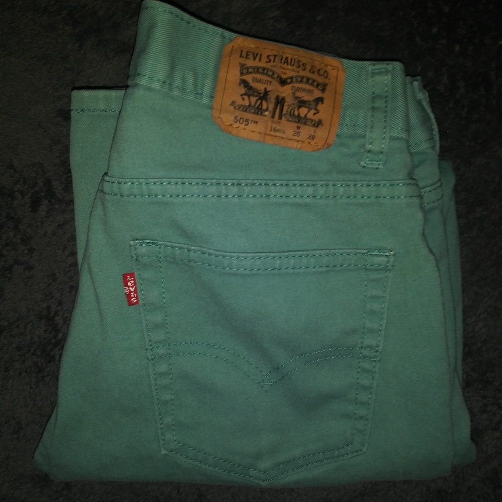 Levi's | 505™ Straight Leg Teal Jeans Size 16